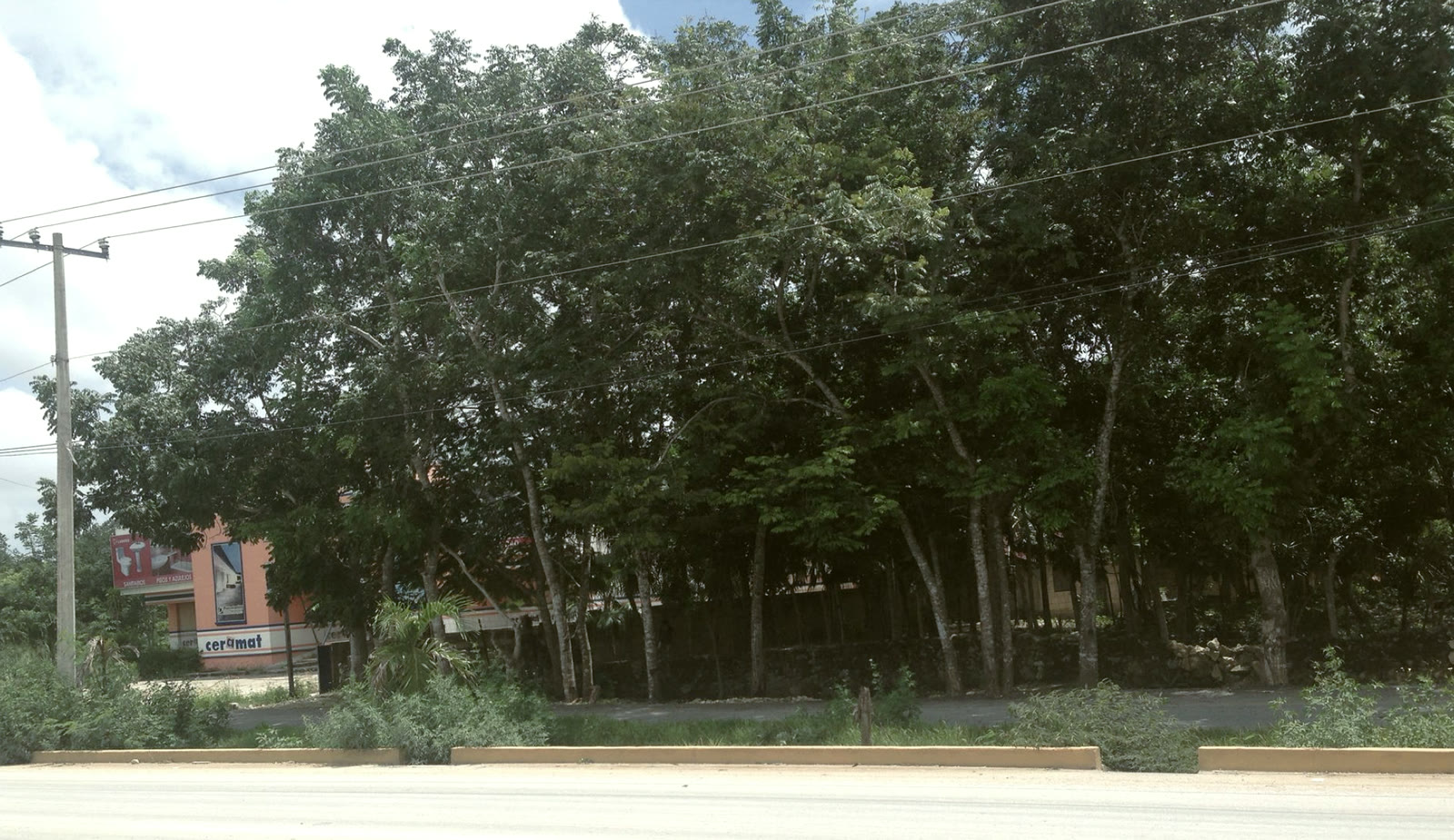 Frente del terreno sobre la Av. López Portillo