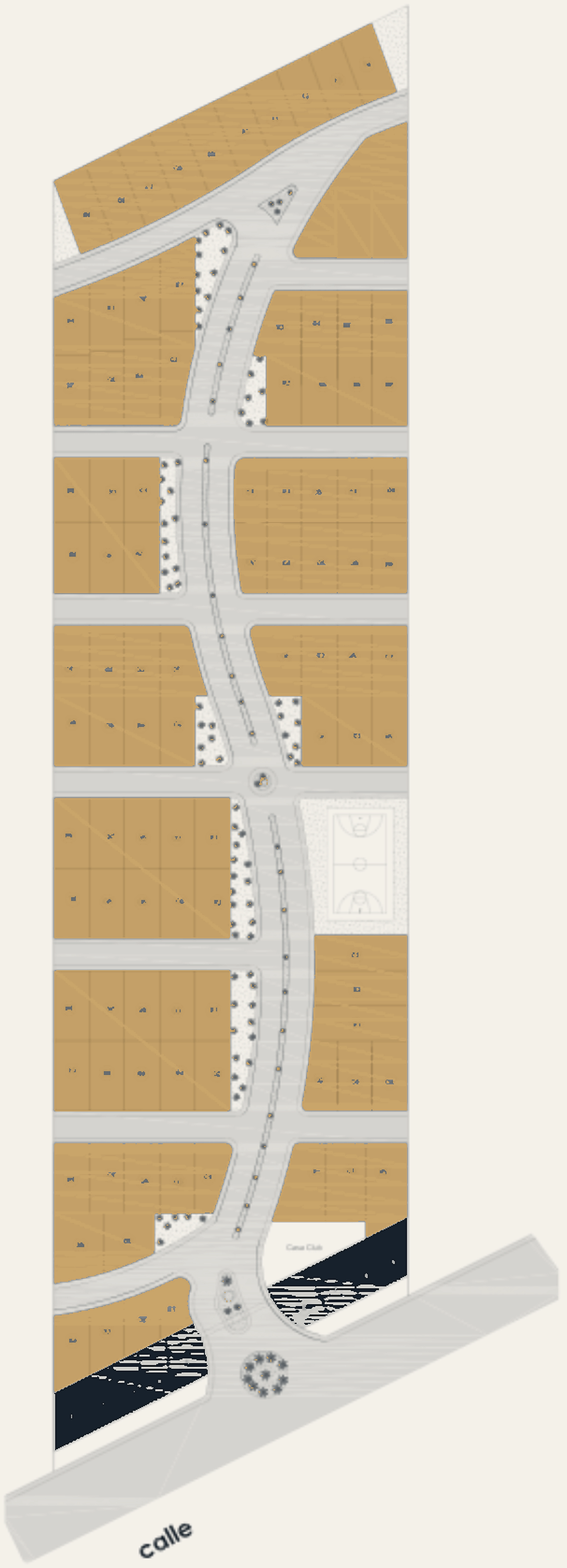 Plano de lotificación de 108 lotes