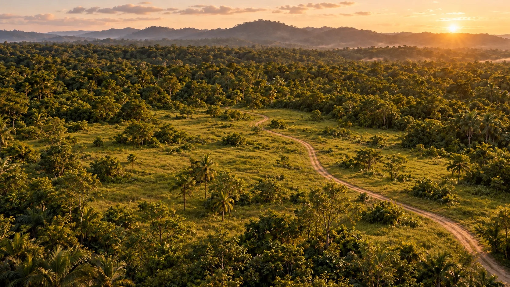 Vista aérea del terreno en Palenque